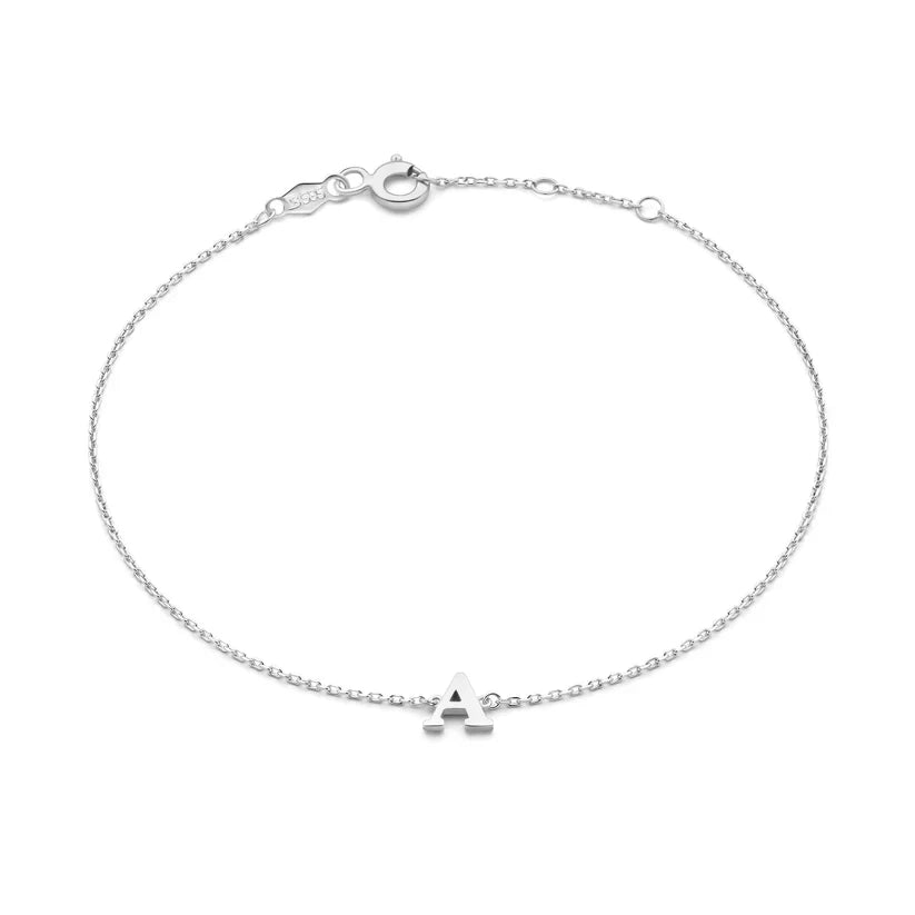 Vita Signa Initial Bracelet | White Gold