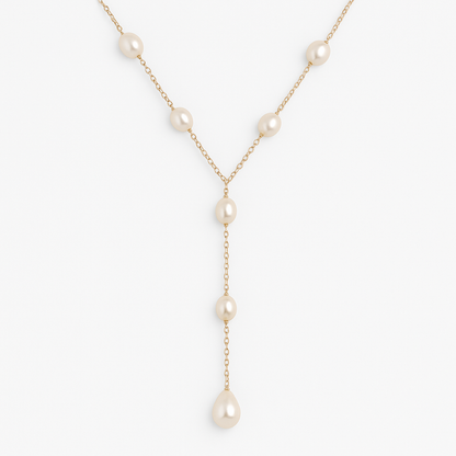 Evelina™ | Women's Vintage Hanging Pearl Necklace