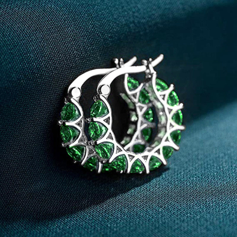 Elena Marlowe Hoop Earrings | White Gold