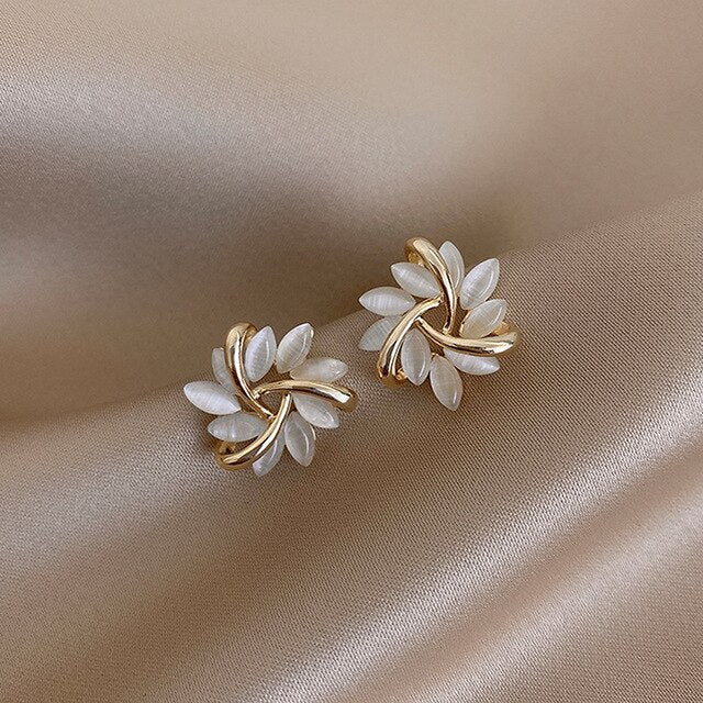 Lila™ | Women’s Elegant White Opal Earrings