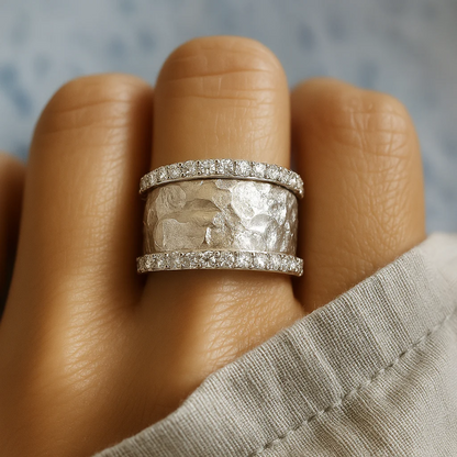 Lina™ | Women’s Vintage Silver Zirconia Ring