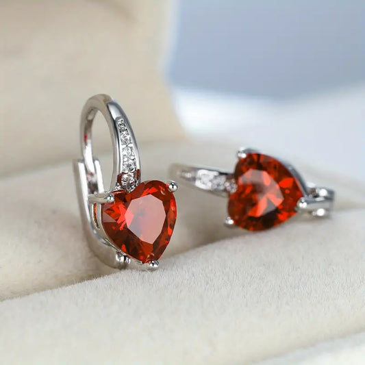 Lunara Emberelle Earrings | White Gold