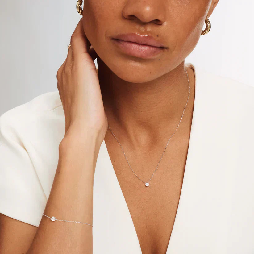 Cléa Stone Bracelet | White Gold